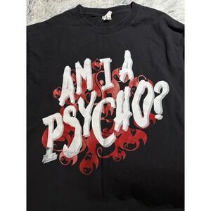 Vintage Tech N9ne Am I a Psycho T shirt Tee double-sided Size L